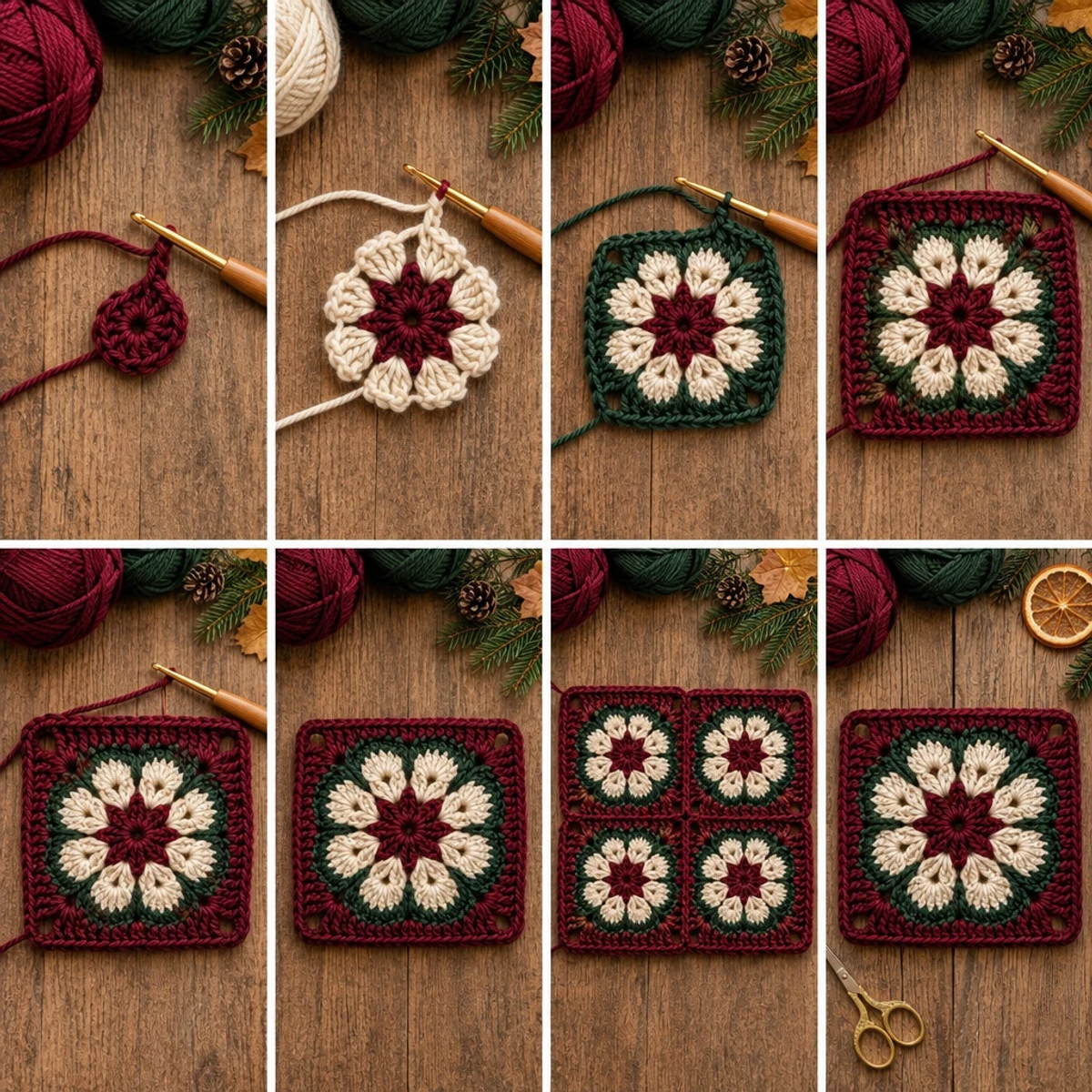 Cozy Autumn Floral Crochet Granny Square for Beginners article image 3