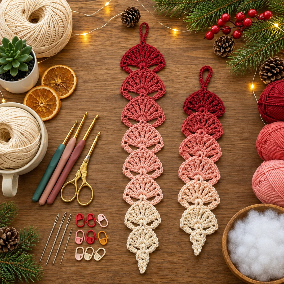 Cascading Crochet Christmas Shell Ornament: A Cozy DIY Delight article image 2