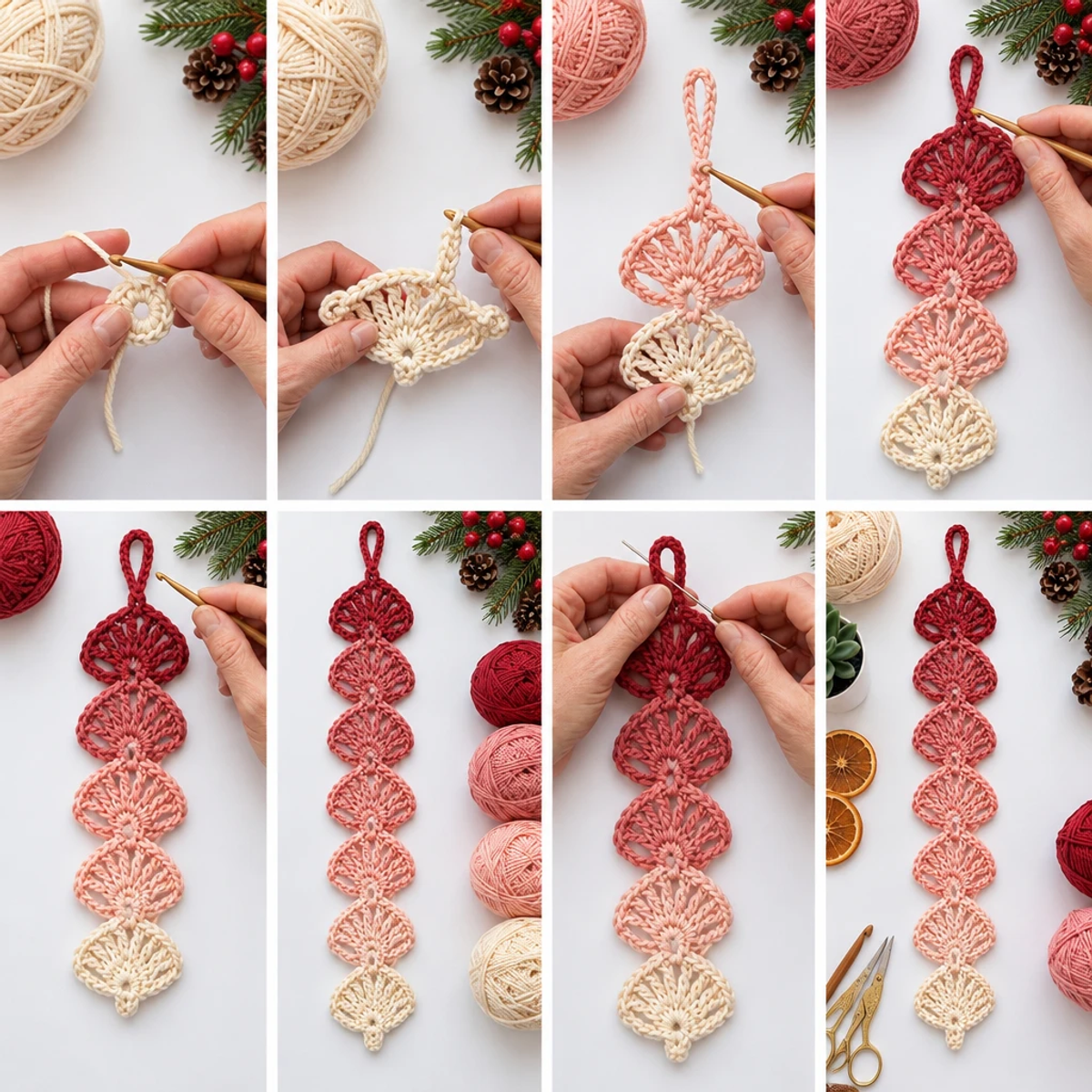 Cascading Crochet Christmas Shell Ornament: A Cozy DIY Delight article image 3