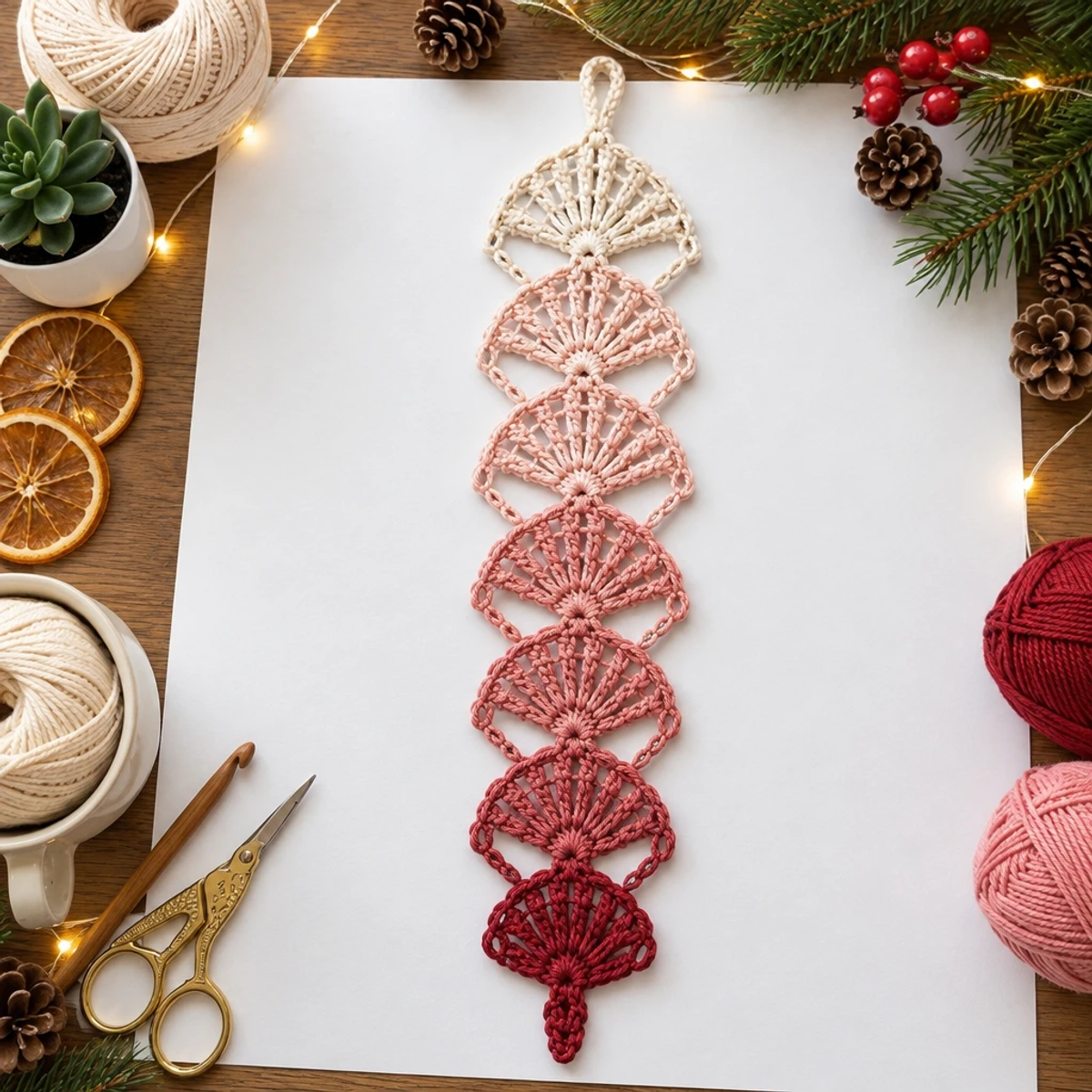 Cascading Crochet Christmas Shell Ornament: A Cozy DIY Delight article image 4