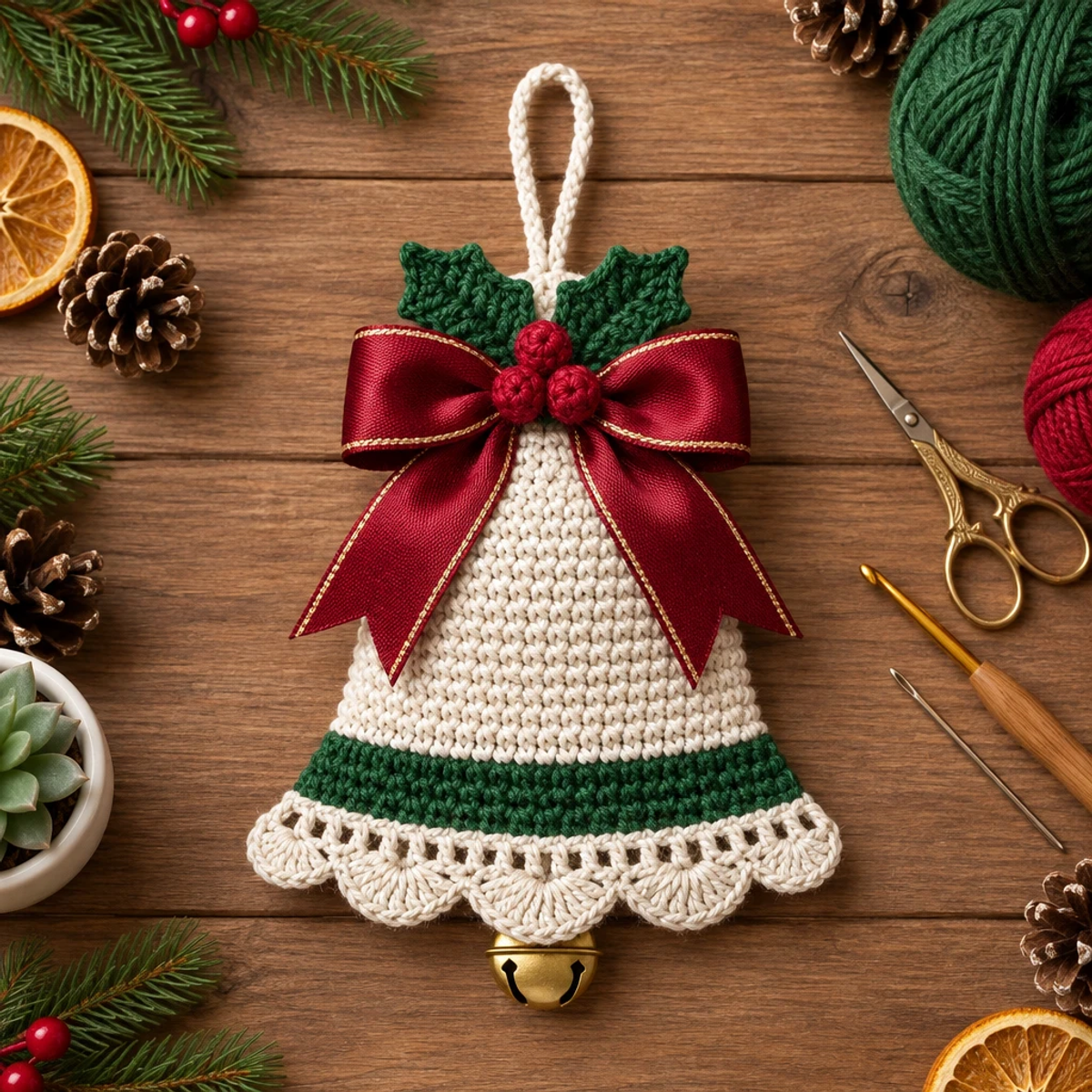 Cozy Christmas Crochet Bell Ornament: A Festive Delight article image 4