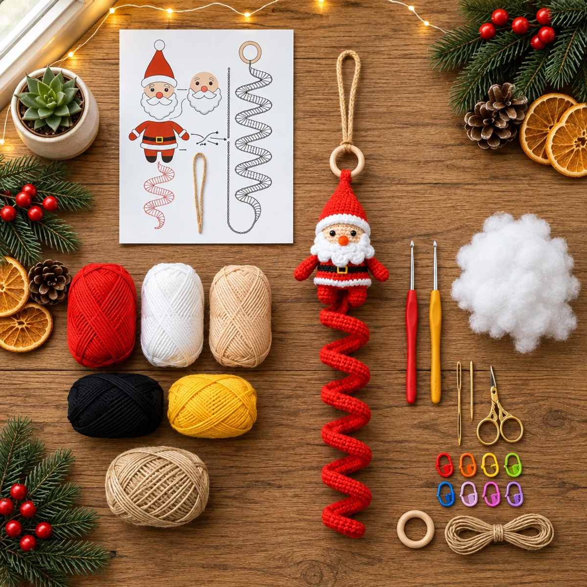 Cozy Crochet Santa Spiral Ornament: A Festive DIY Delight article image 2