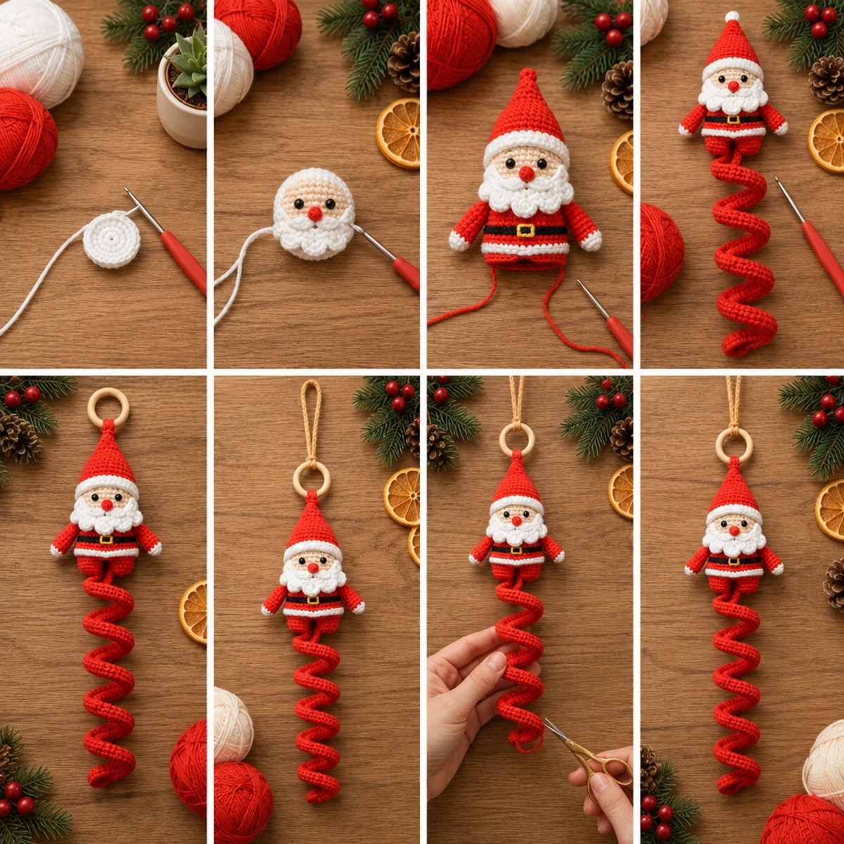 Cozy Crochet Santa Spiral Ornament: A Festive DIY Delight article image 3