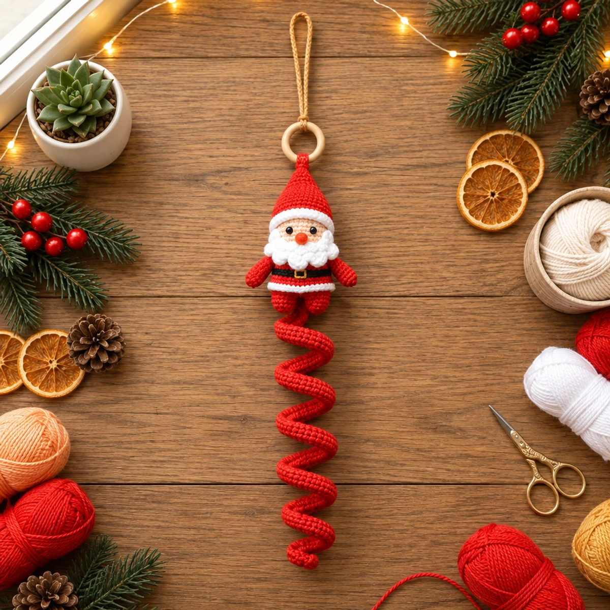 Cozy Crochet Santa Spiral Ornament: A Festive DIY Delight article image 4