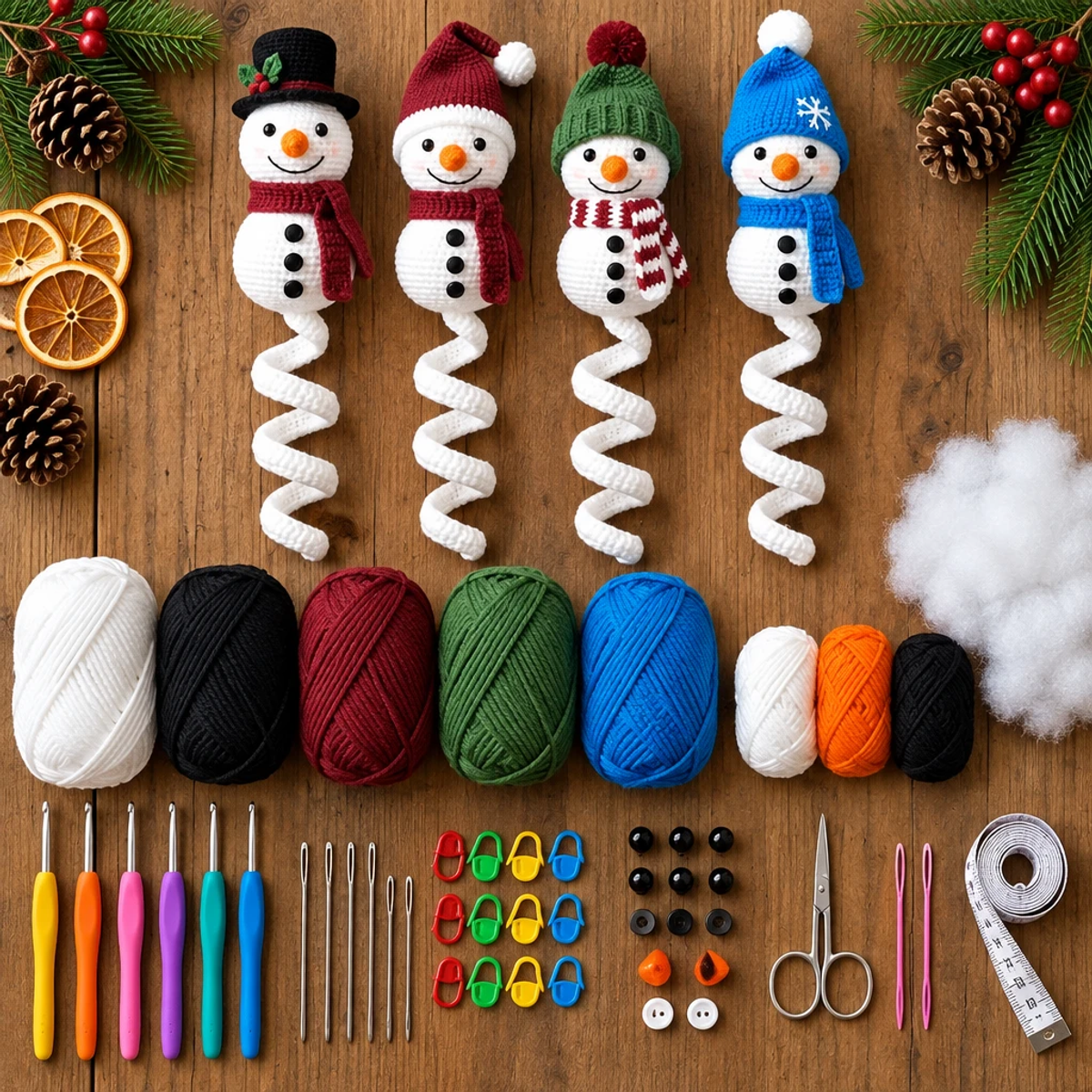 Cozy Crochet Snowman Spiral Ornament: A Whimsical Delight article image 2