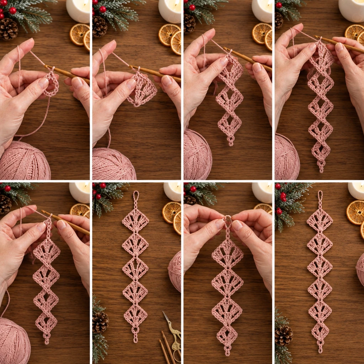 Charming Crochet Spiral Icicle Christmas Ornament Tutorial article image 3