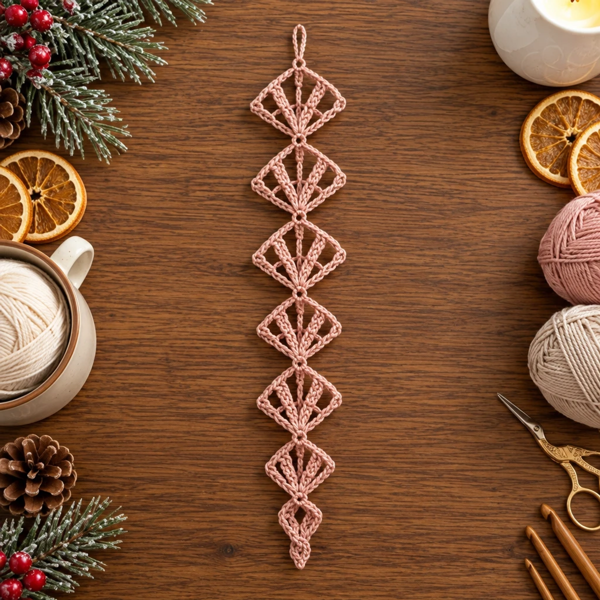 Charming Crochet Spiral Icicle Christmas Ornament Tutorial article image 4