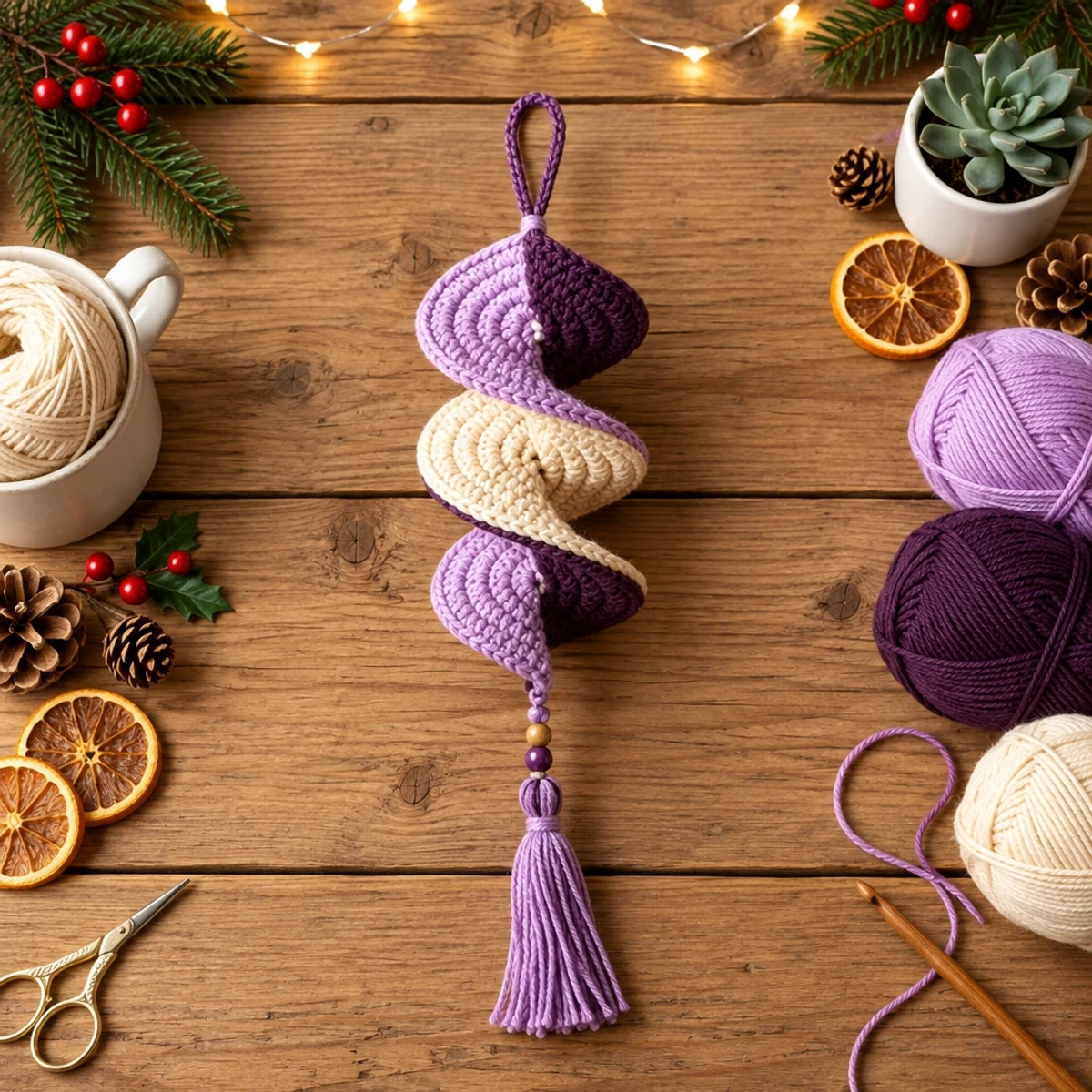 Craft a Cozy Crochet Spiral Wind Spinner in Vibrant Colors! article image 4