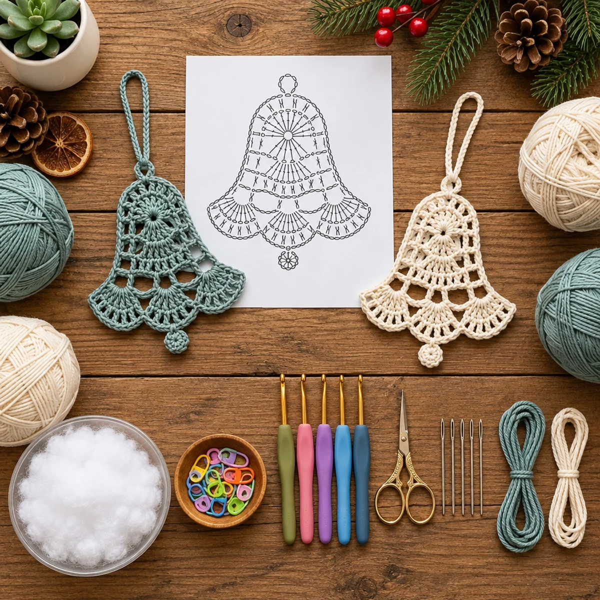 Delicate Crochet Christmas Bell Ornaments: A Cozy DIY Joy article image 2