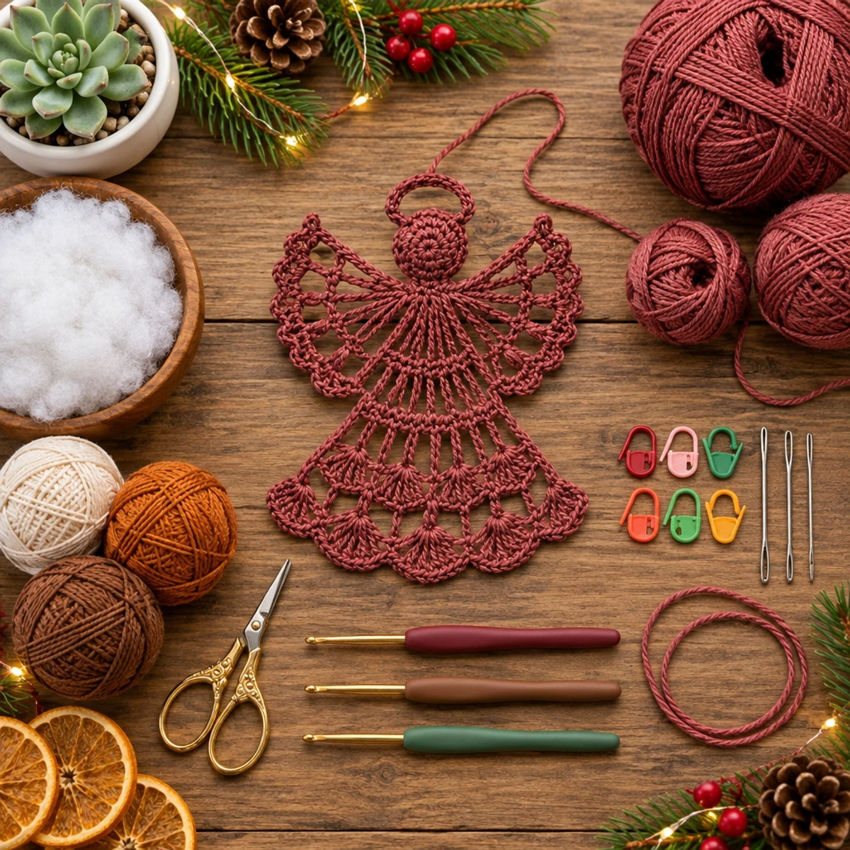Delicate Lace Crochet Christmas Angel Ornament: A Cozy Tutorial