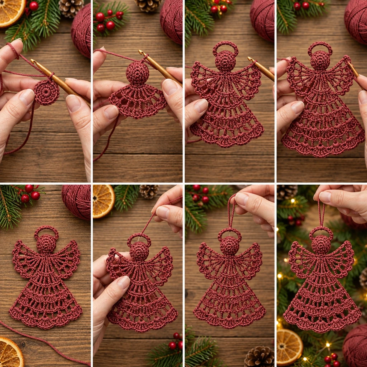 Delicate Lace Crochet Christmas Angel Ornament: A Cozy Tutorial