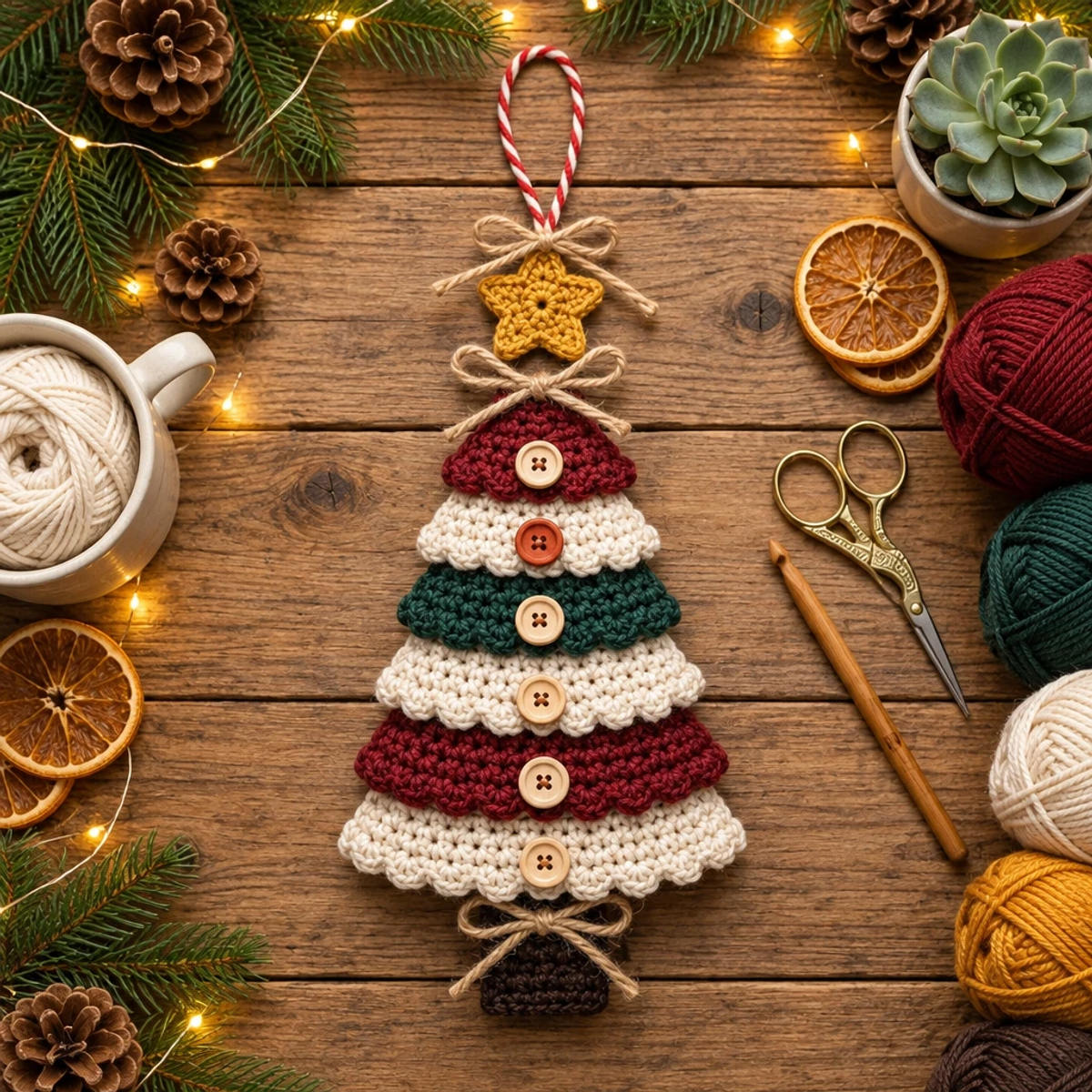 Charming Multi-Tier Crochet Christmas Tree Decoration article image 4
