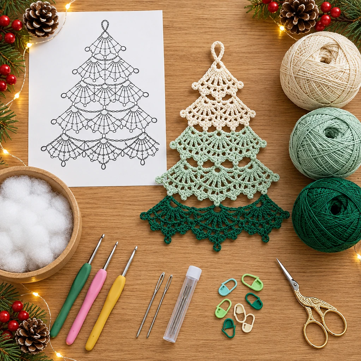 Ombre Lace Crochet Christmas Tree Ornament: A Cozy Delight article image 2