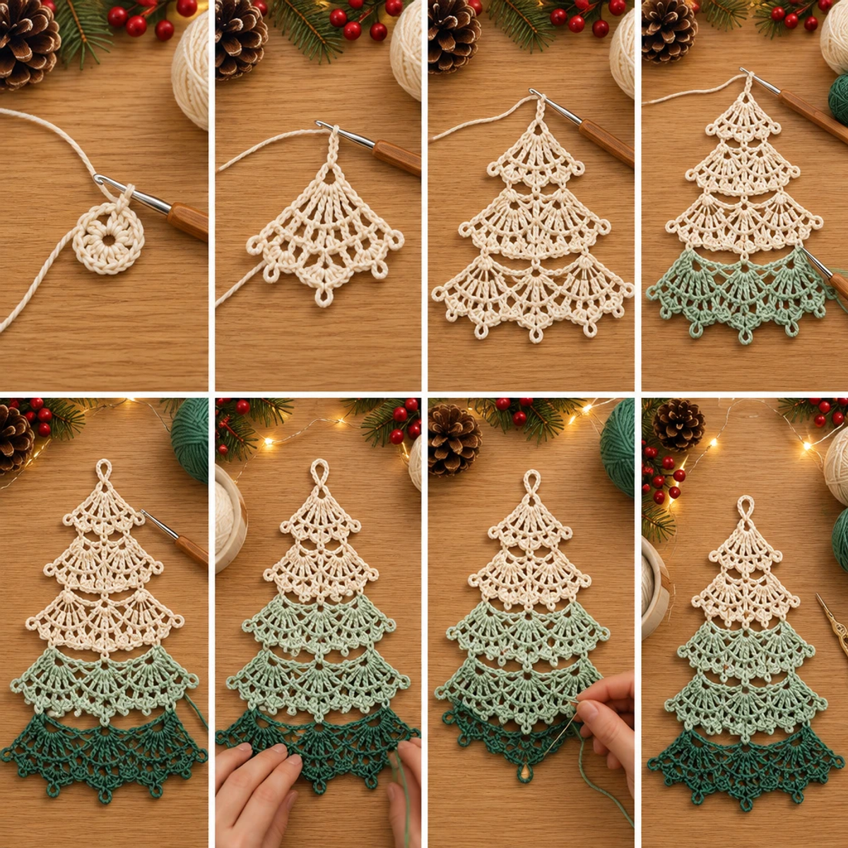 Ombre Lace Crochet Christmas Tree Ornament: A Cozy Delight article image 3