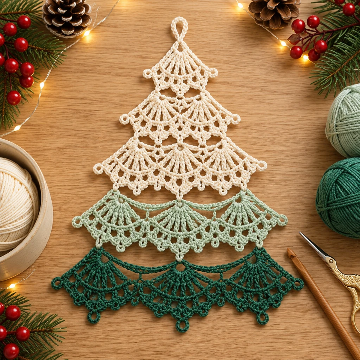 Ombre Lace Crochet Christmas Tree Ornament: A Cozy Delight article image 4