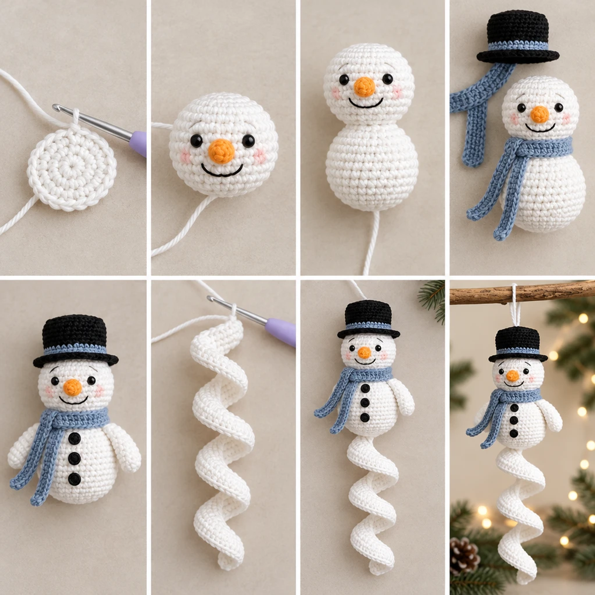 Delightful Twisting Snowman Ornament: A Crochet Guide for the Holidays article image 3