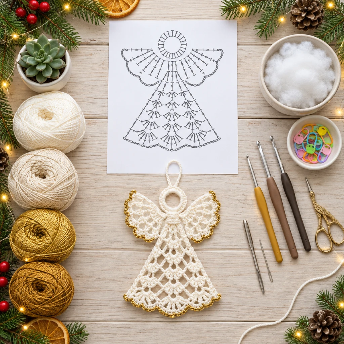 Charming White Christmas Crochet Angel Ornament for Beginners article image 2
