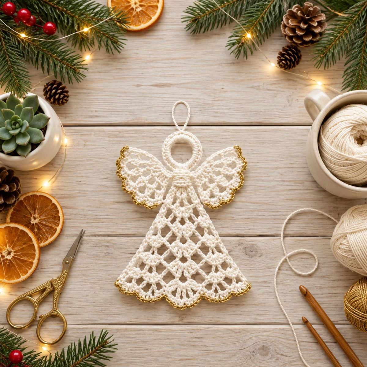 Charming White Christmas Crochet Angel Ornament for Beginners article image 4
